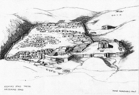 Illustration of the city of Hezekiah year 700BC